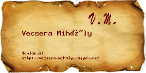 Vecsera Mihály névjegykártya